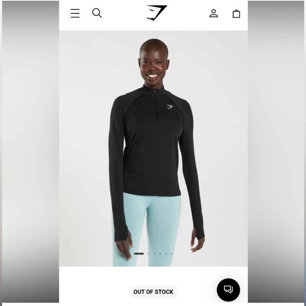 GYMSHARK VITAL SEAMLESS 2.0 1/2 ZIP PULLOVER